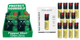 12) Black Pepper Shot & Practice Sprays with Display