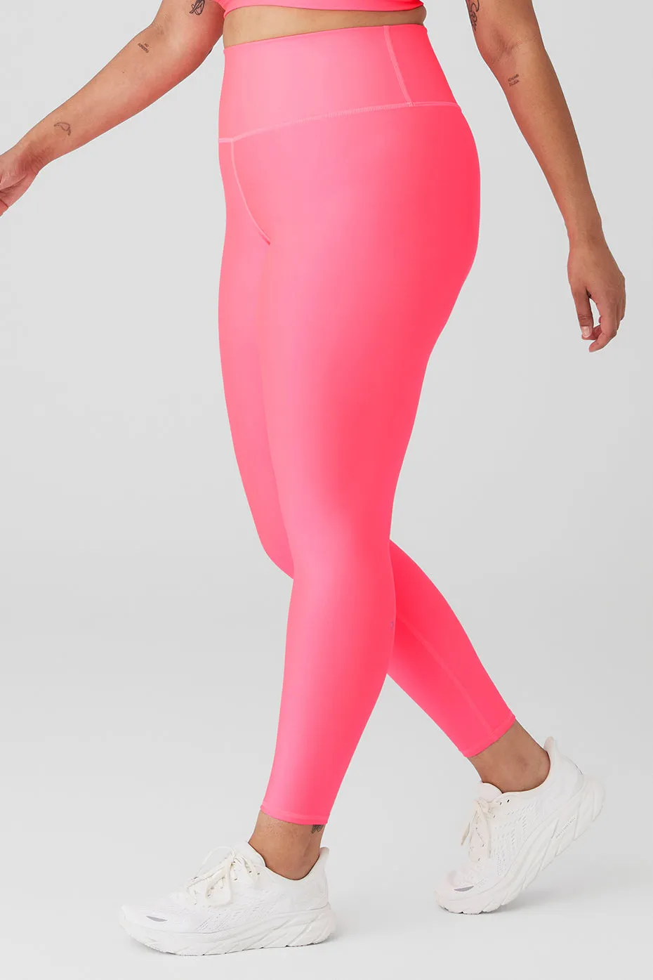 7/8 High-Waist Airlift Legging - Fluorescent Pink Coral