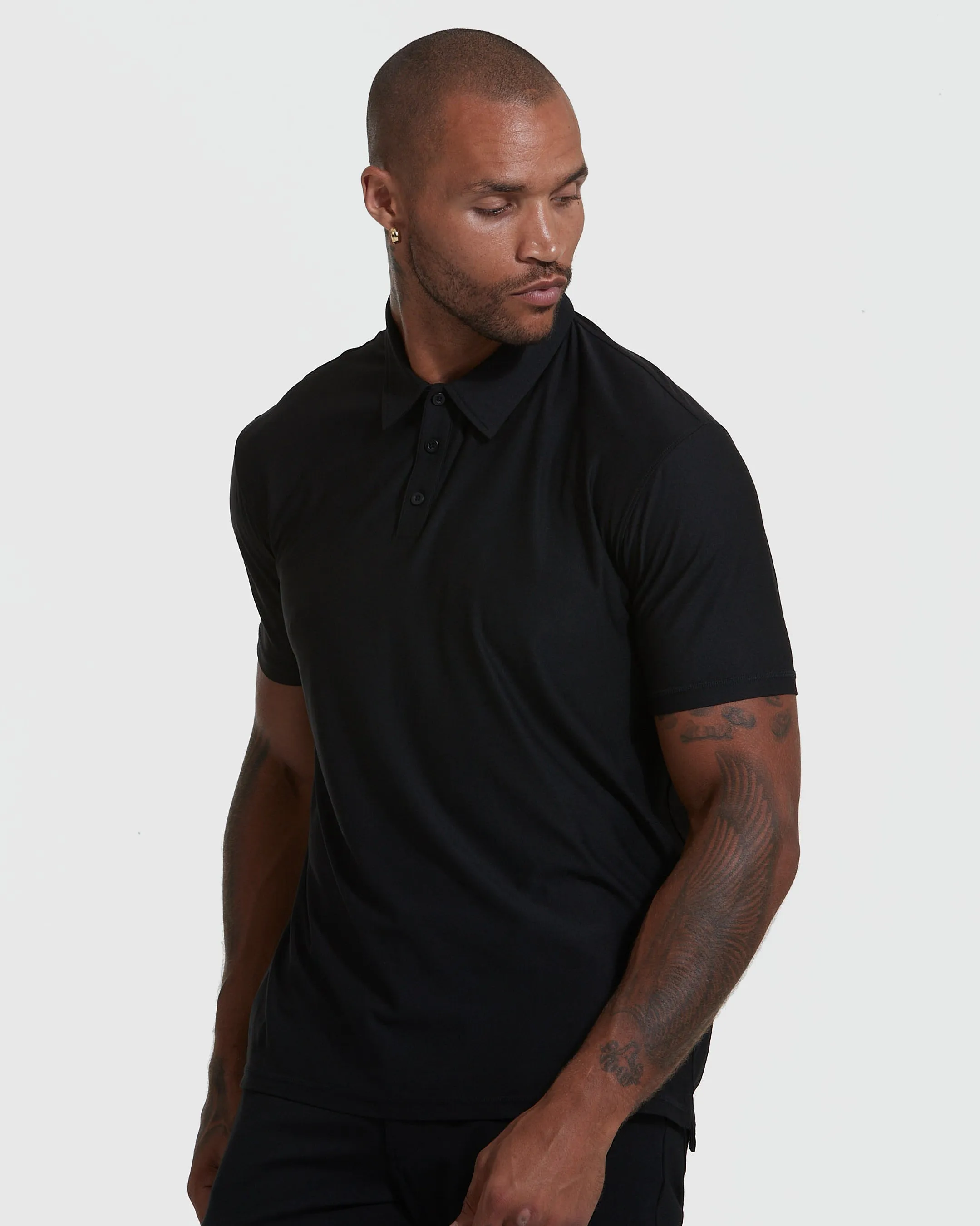 All Black Active Polo Short Sleeve 5-Pack