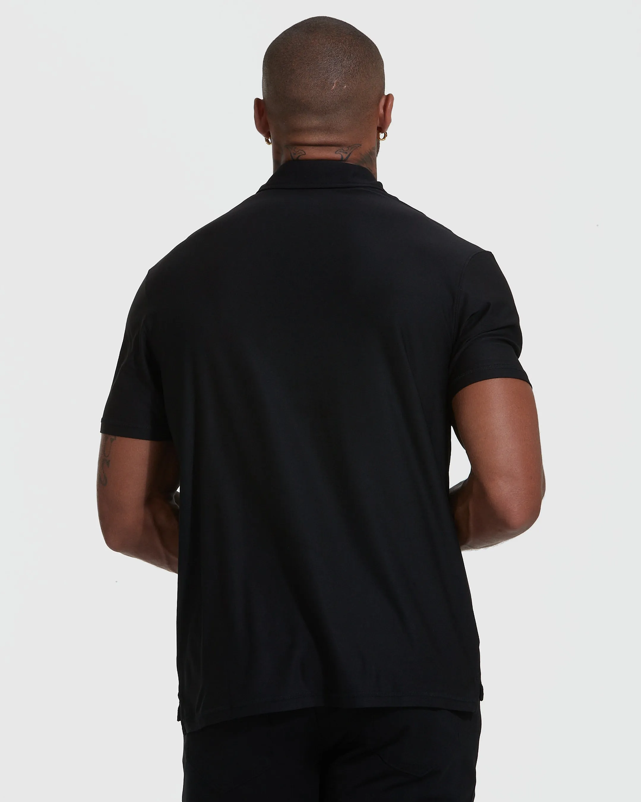 All Black Active Polo Short Sleeve 5-Pack