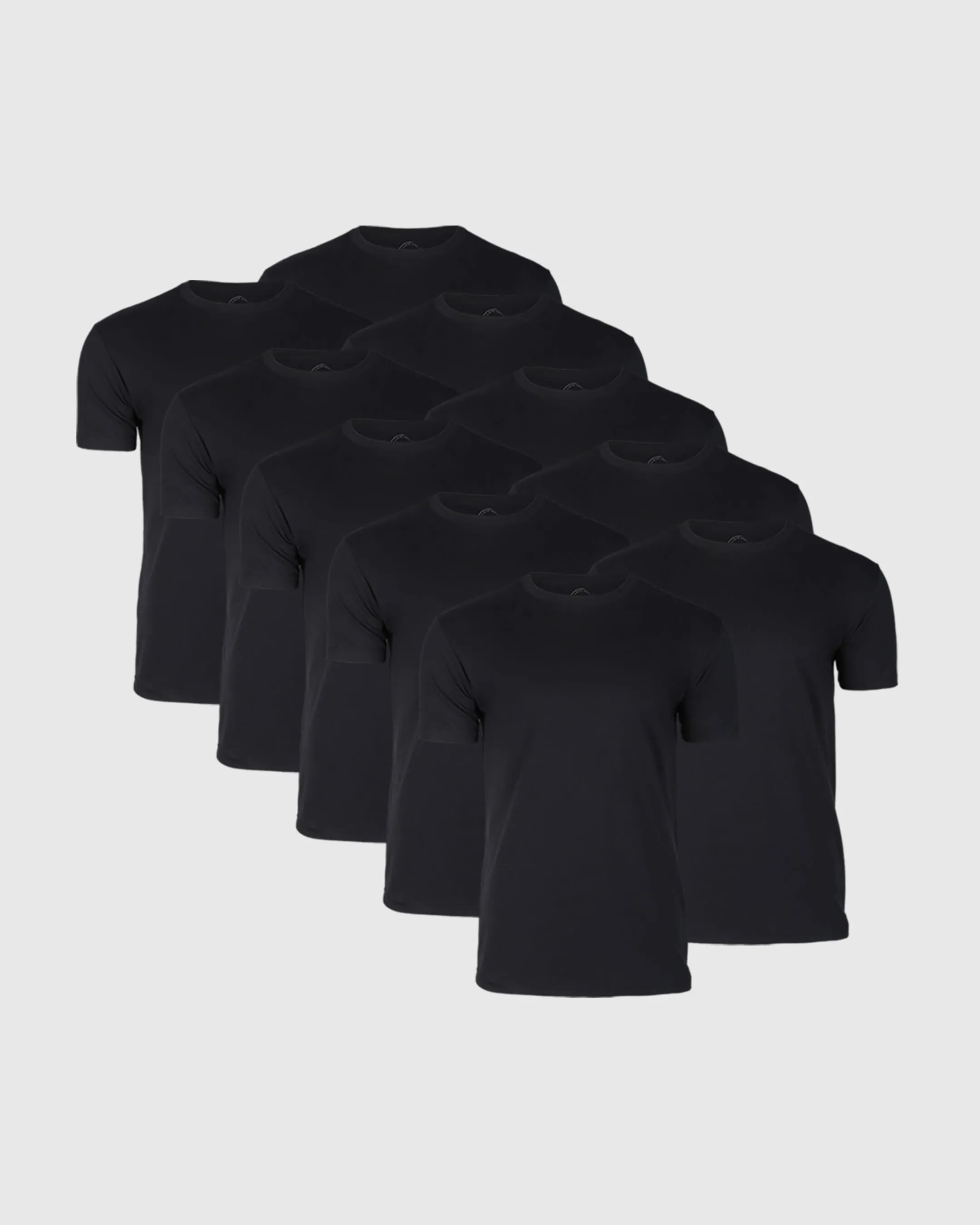 All Black Short Sleeve Crew Neck 10-Pack