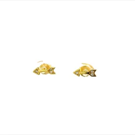 Arrow Stud CZ Earrings