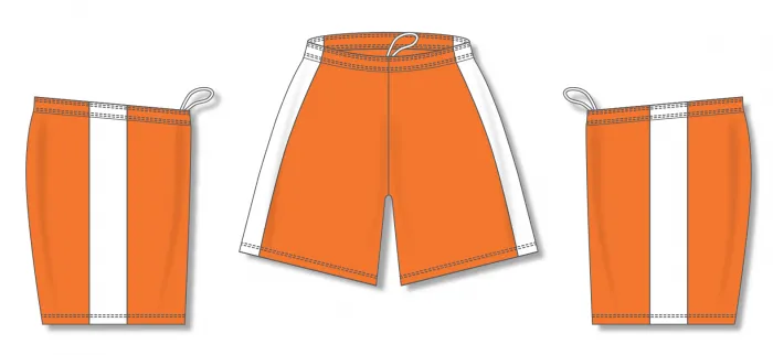 Athletic Knit (AK) BS9145Y-238 Youth Orange/White Pro Basketball Shorts