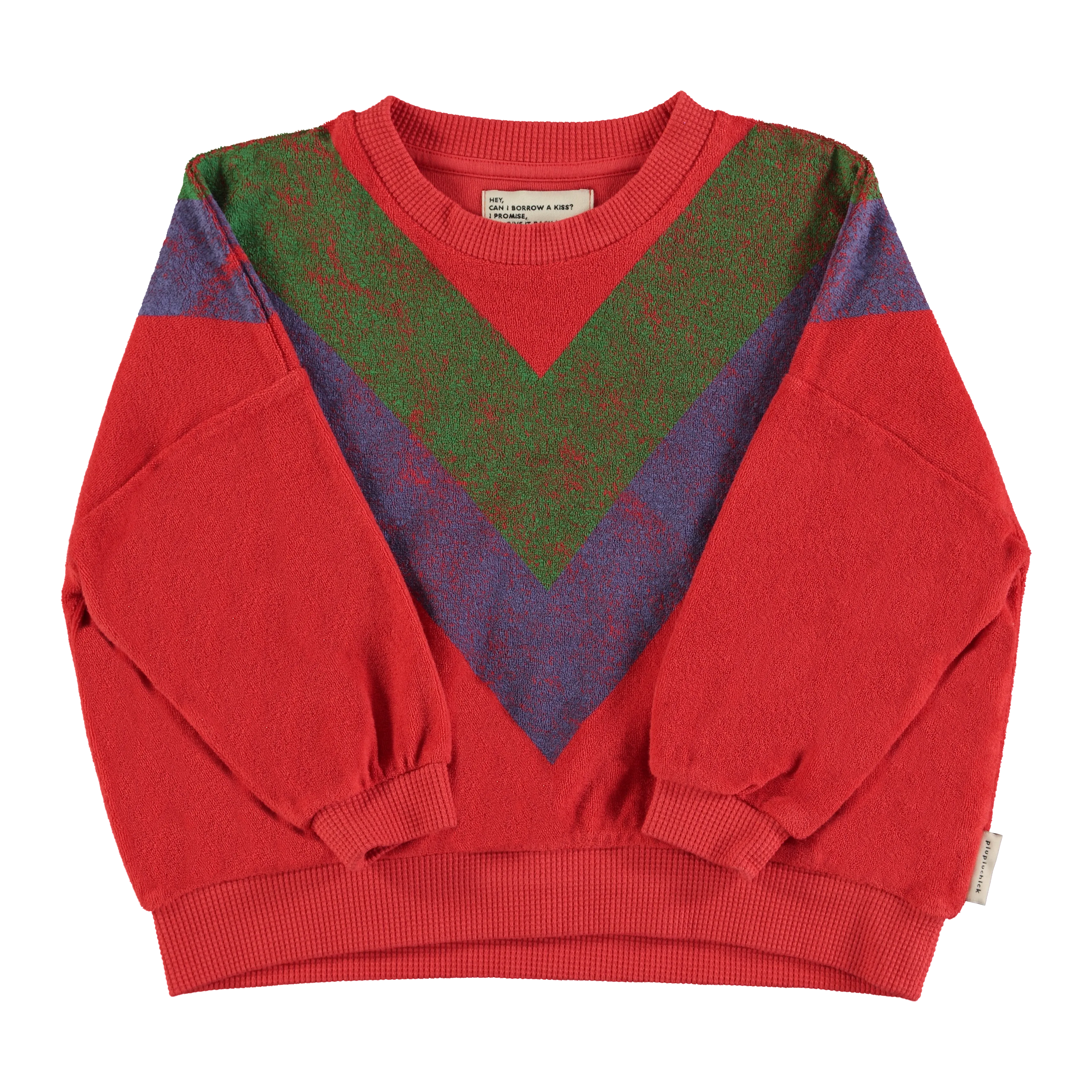 AW24.JRS2407- Red w/ multicolor triangle print