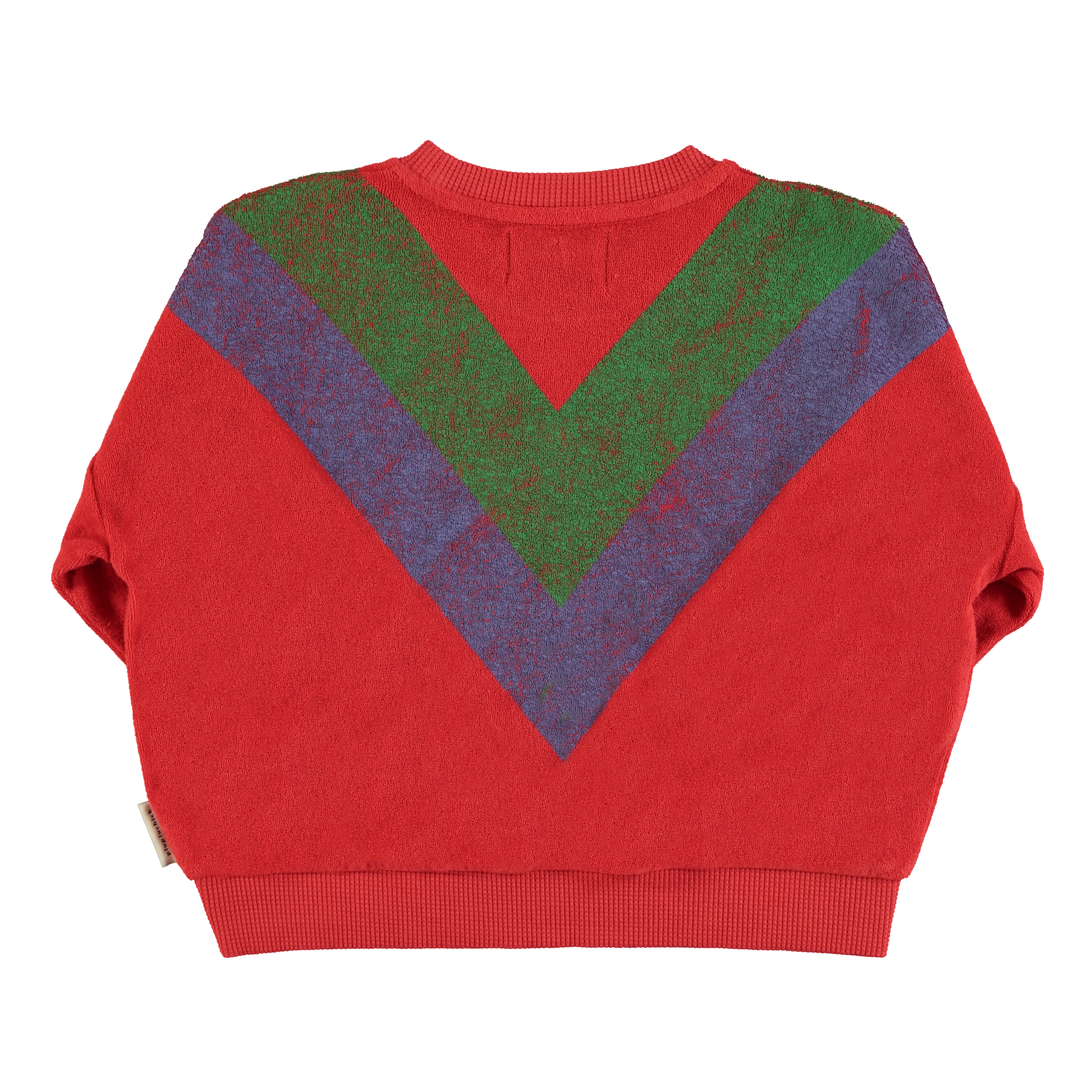 AW24.JRS2407- Red w/ multicolor triangle print