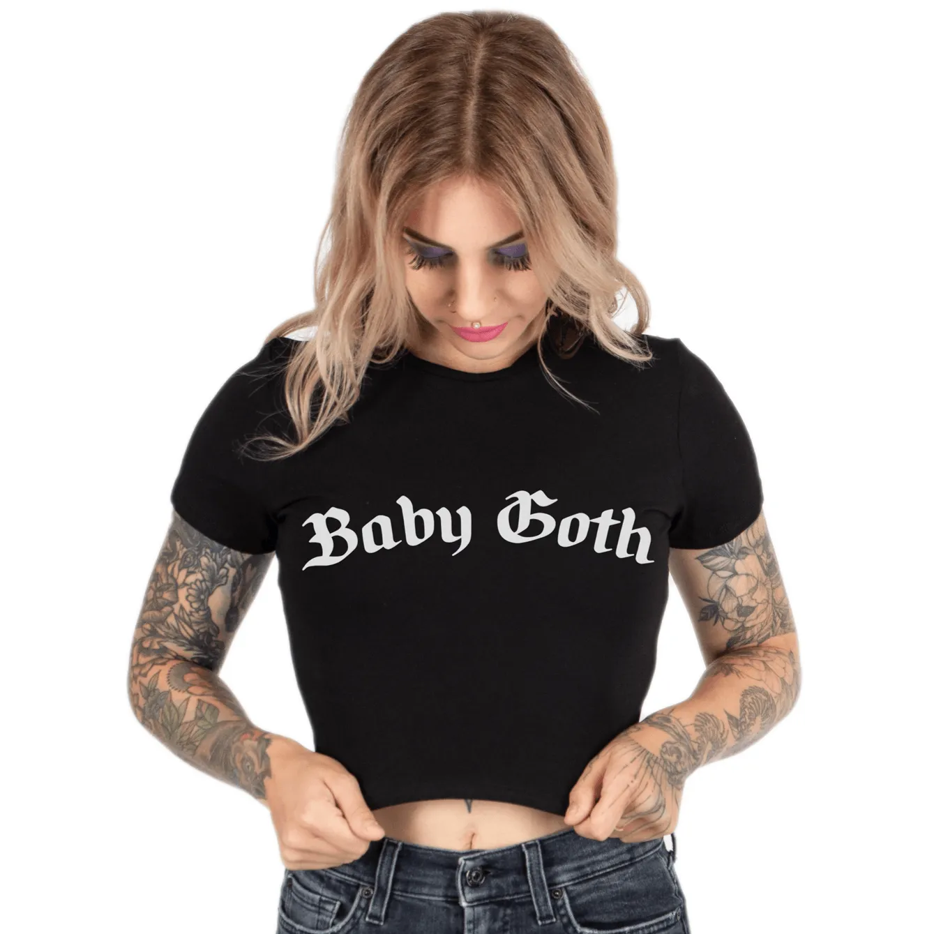 Baby Goth Crop Baby Tee