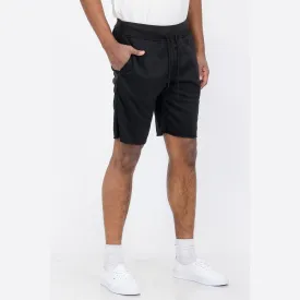 Black Raw Cut City Sweat Short