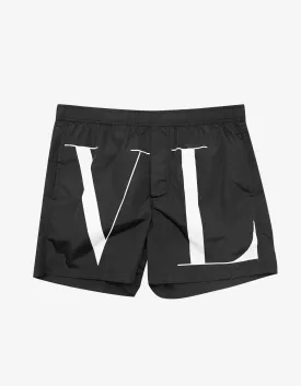 Black VLTN Swim Shorts