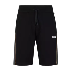 BOSS Logo Embroidered Black Tracksuit Sweat Shorts