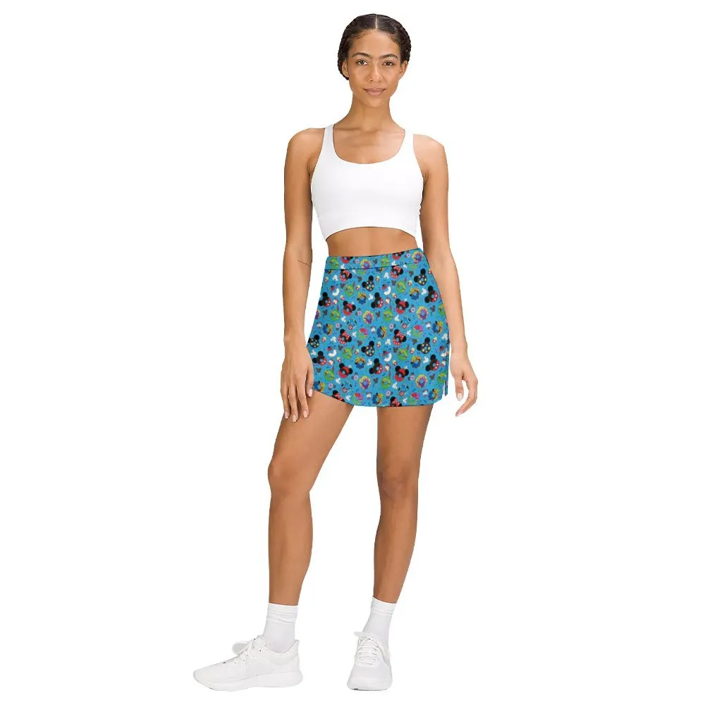 Character Donuts Athletic A-Line Skirt With Pocket Solid Shorts