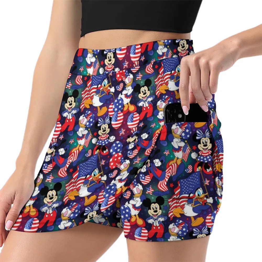 Disney America Athletic A-Line Skirt With Pocket