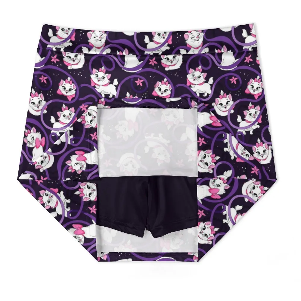 Disney Aristocats Marie Because I'm A Lady Athletic A-Line Skirt With Pocket Solid Shorts