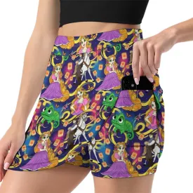 Disney Tangled Rapunzel At Last I See The Light Athletic A-Line Skirt With Pocket