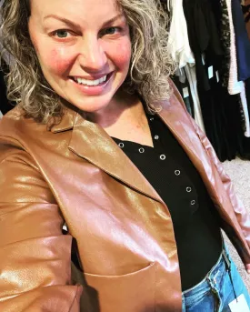 Faux leather jacket