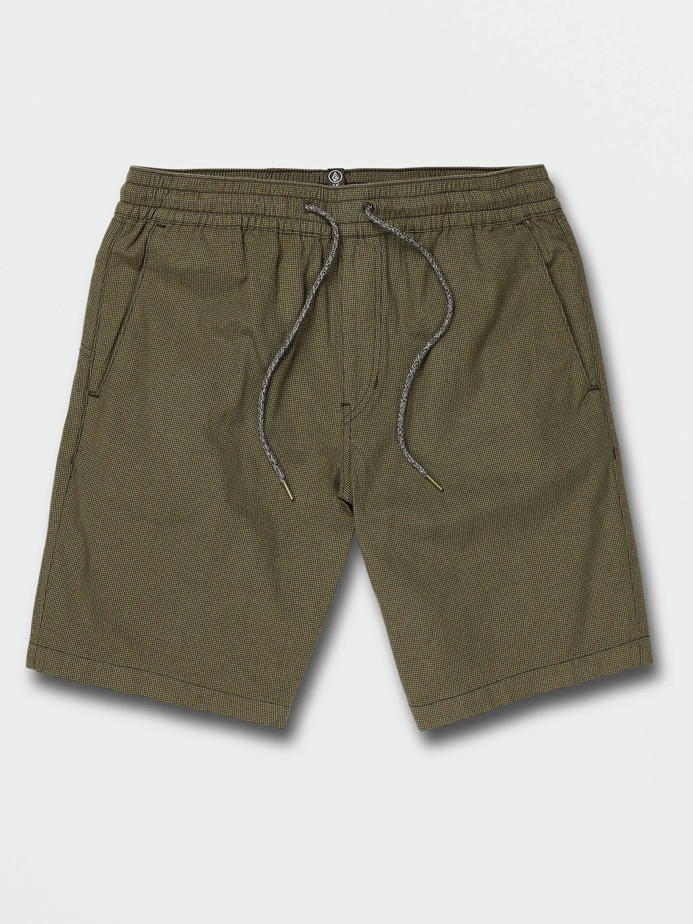 Frickin Mix Elastic Waist Shorts - Military