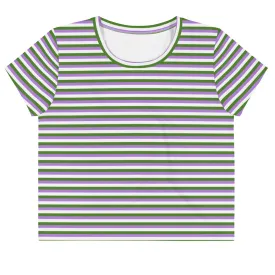 Genderqueer Flag Crop Tee