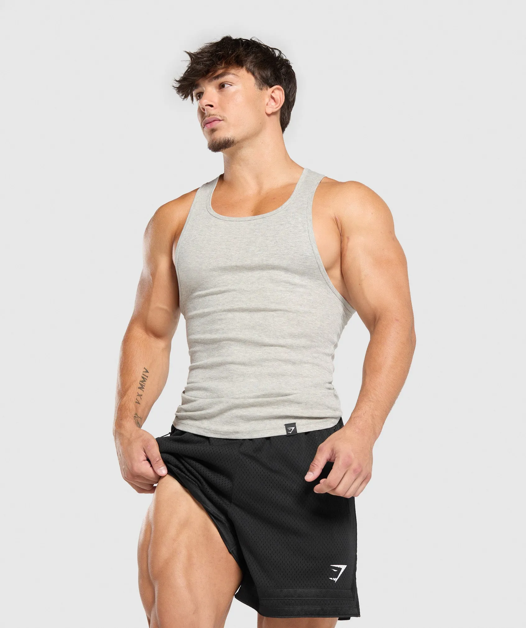 Gymshark Varsity Mesh Shorts - Black/White Logo