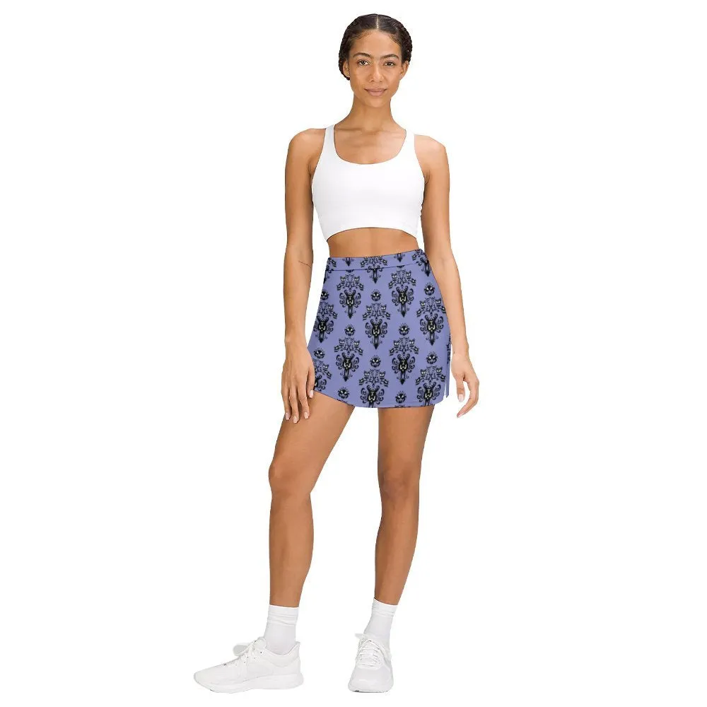 Haunted Mansion Wallpaper Athletic A-Line Skirt With Pocket Solid Shorts