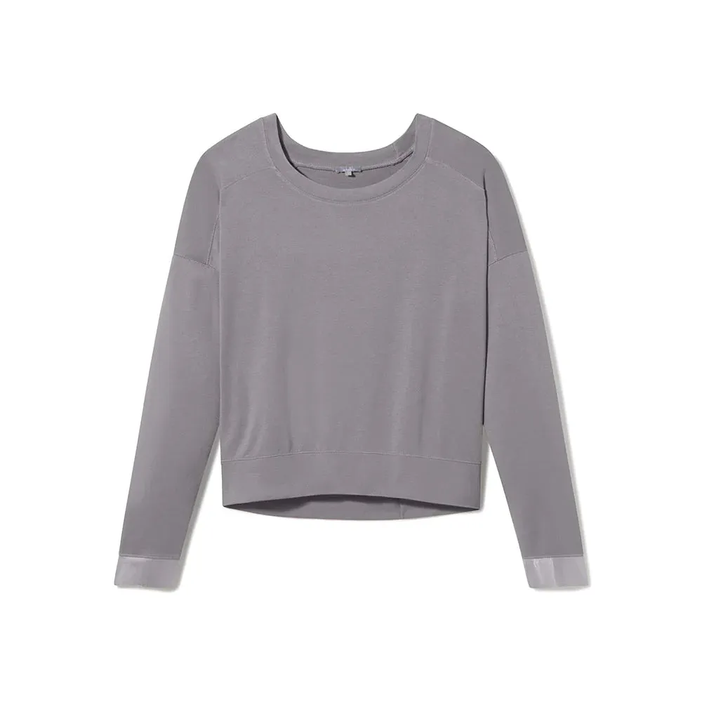 Izzy French Terry Sweatshirt With Satin Cuffs