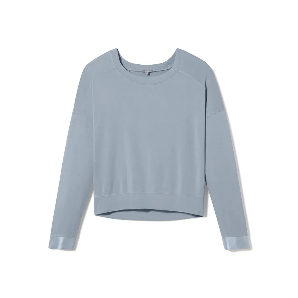 Izzy French Terry Sweatshirt With Satin Cuffs