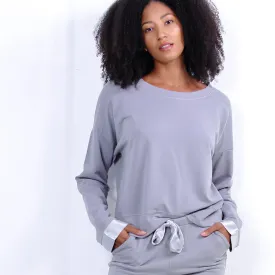 Izzy French Terry Sweatshirt With Satin Cuffs