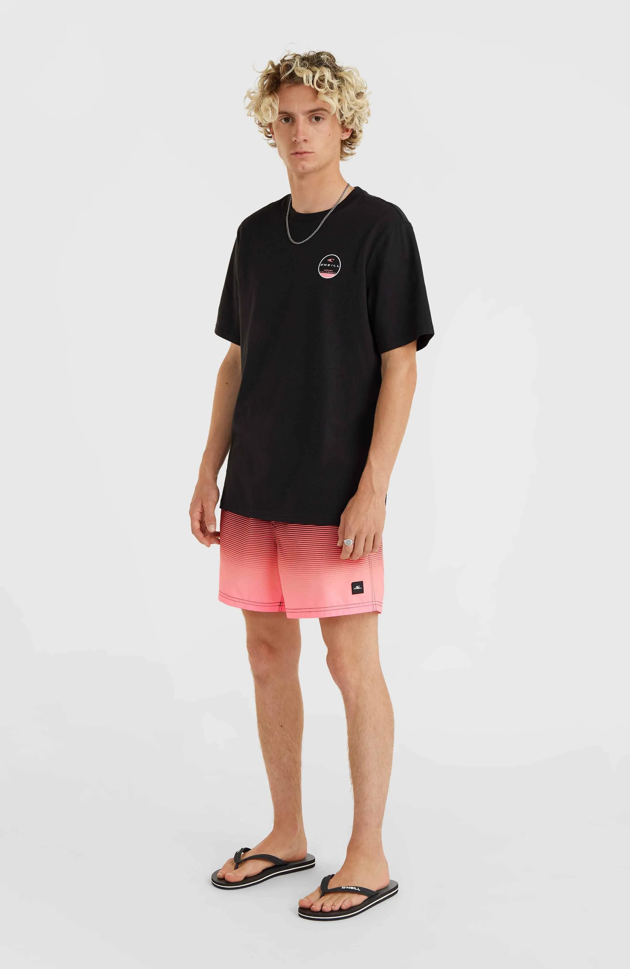 Jack O'Neill Cali Gradient 15\" Swim Shorts | Black Simple Gradient Panel"