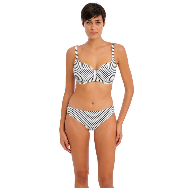 Jewel Cove Hipster Bikini Brief Stripe Black - Freya Swim