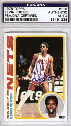 Kevin Porter Autographed 1978 Topps Card #118 New Jersey Nets PSA/DNA #83461238