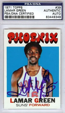 Lamar Green Autographed 1971 Topps Card #39 Phoenix Suns PSA/DNA #83449349