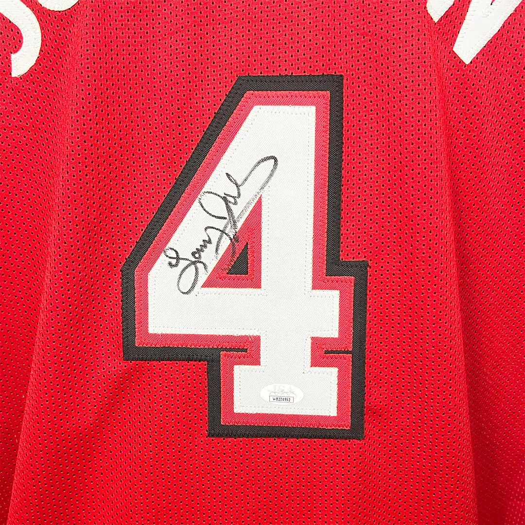 Larry Johnson Signed UNLV College Red Basketball Jersey (JSA)