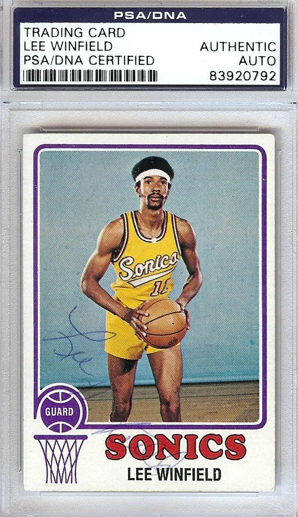 Lee Winfield Autographed 1973 Topps Card #42 Seattle Supersonics PSA/DNA #83920792