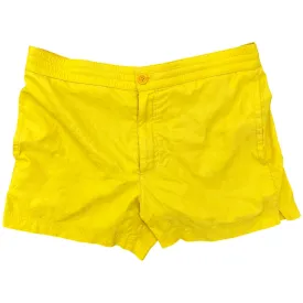 Men's Embroidered Logo Swim Shorts Yellow Size M