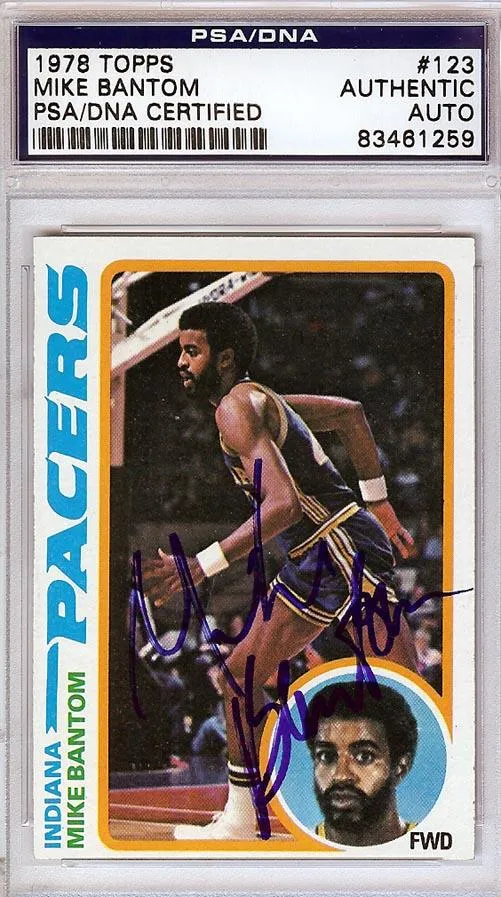 Mike Bantom Autographed 1978 Topps Card #123 Indiana Pacers PSA/DNA #83461259