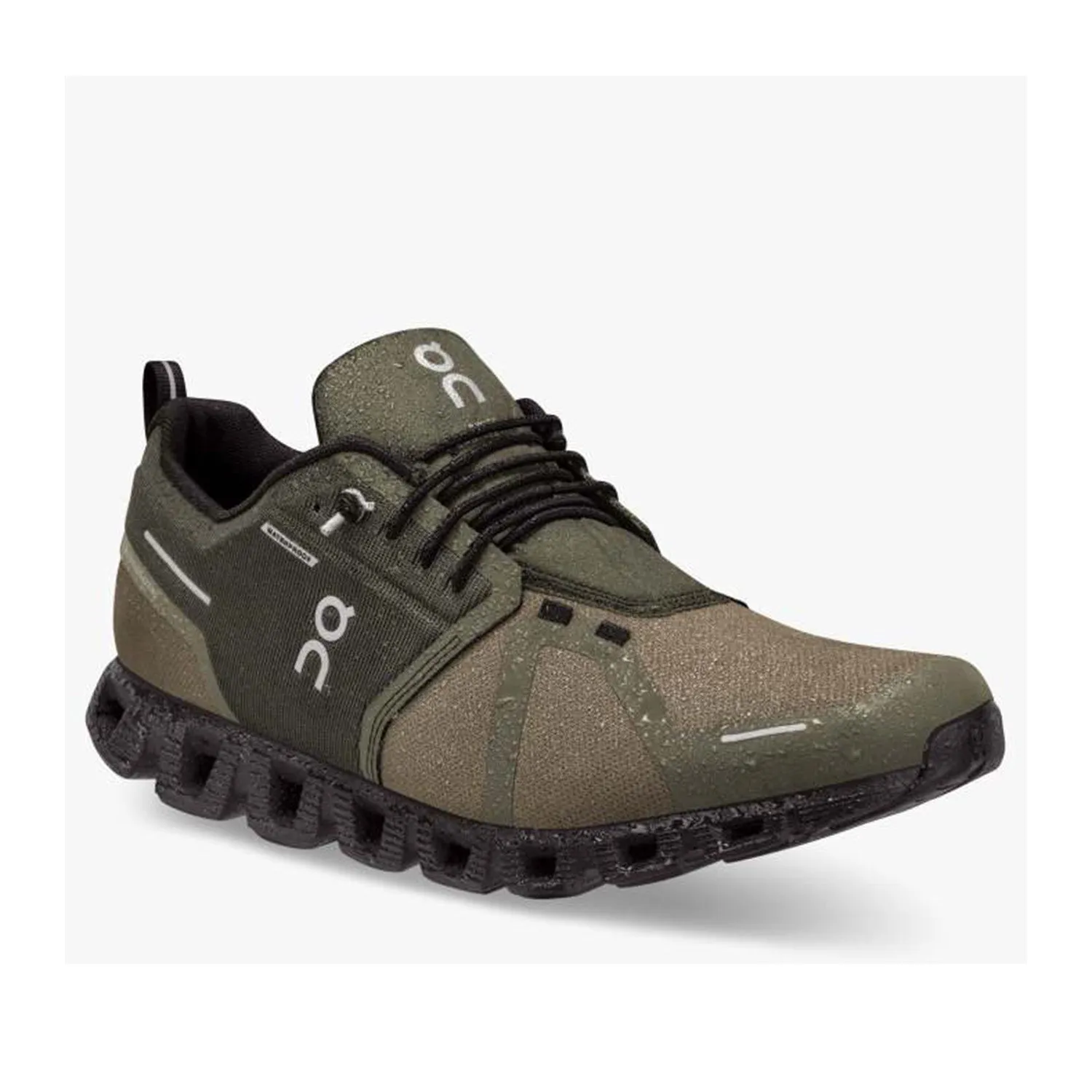 On Running Women's Cloud 5 Waterproof in Olive/Black