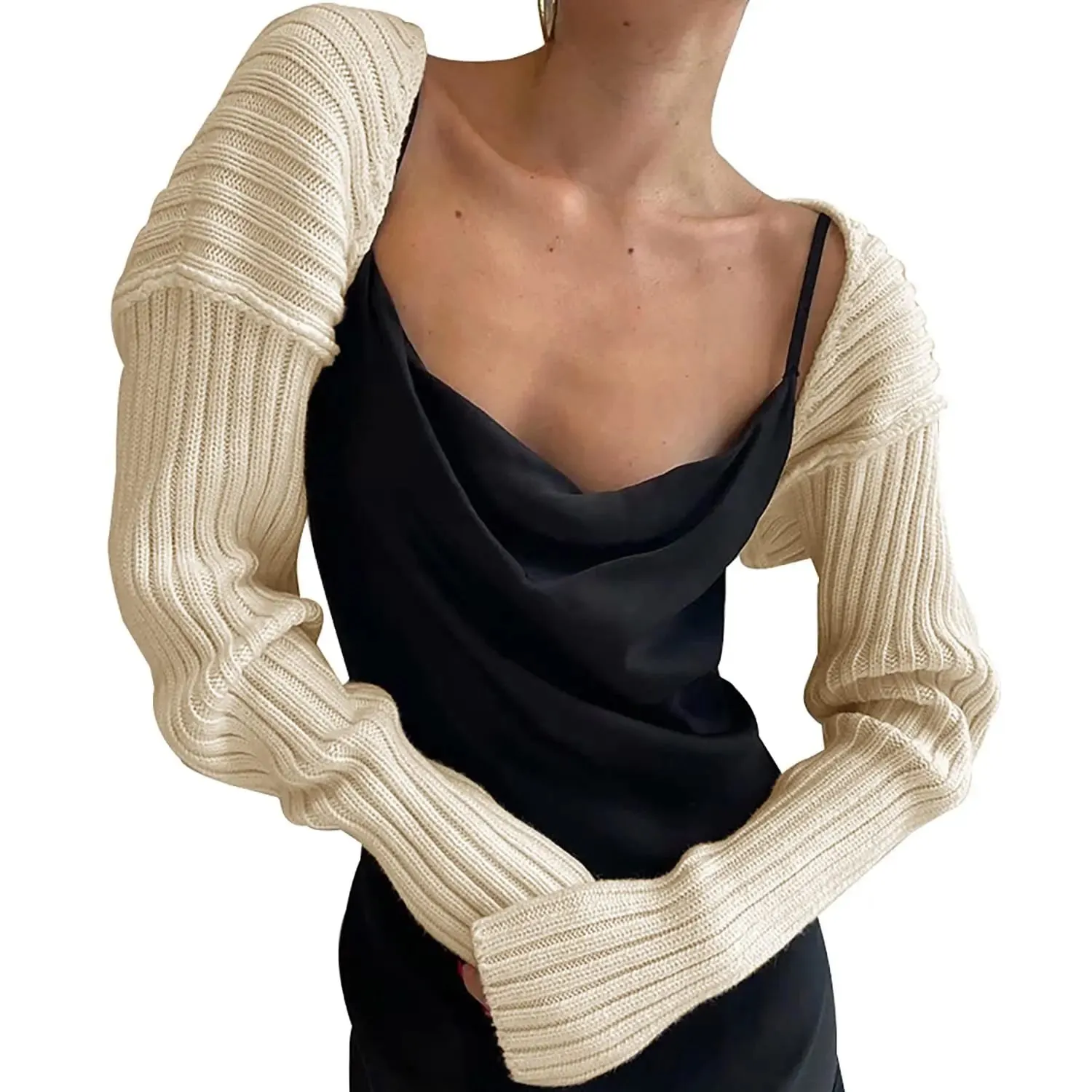 Ribbed Knit Street Shrugs Mini Summer High Casual Cardigan Y2K Crop Cropped Top