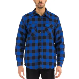 Royal & Black Quilted Flannel Shirt