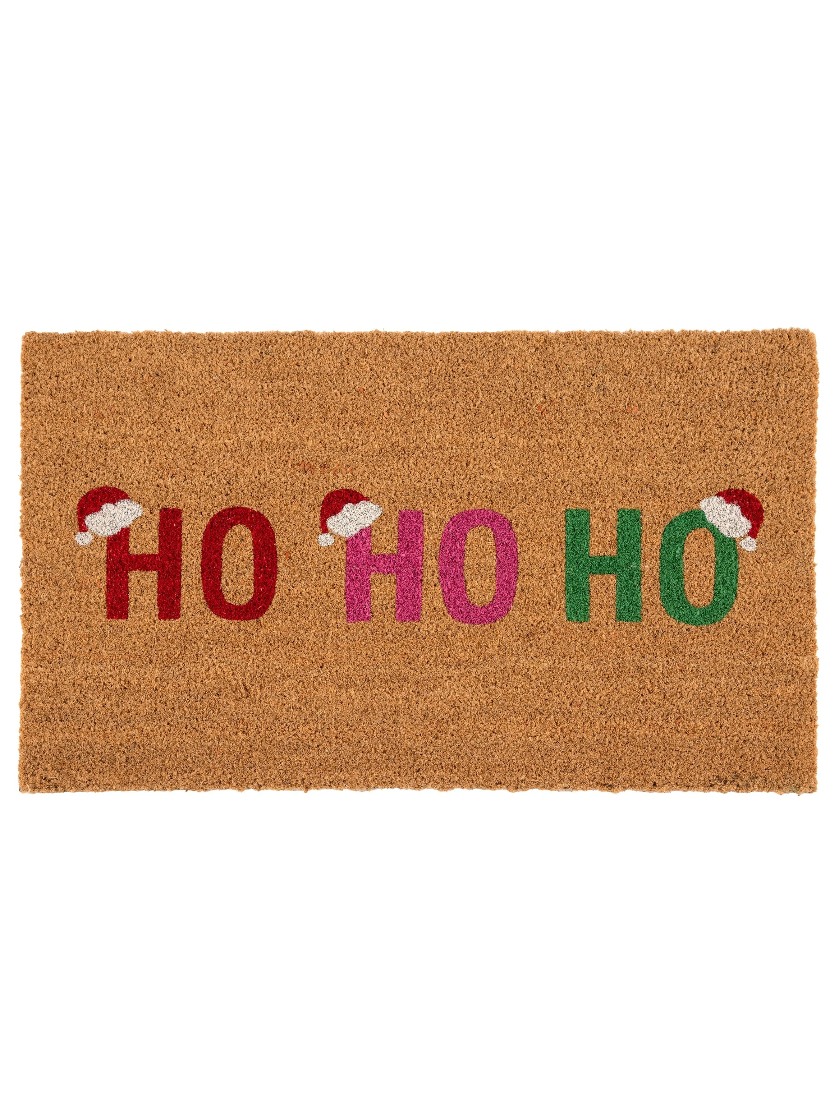 Shiraleah "Ho Ho Ho" Santa Hat Doormat | Multi