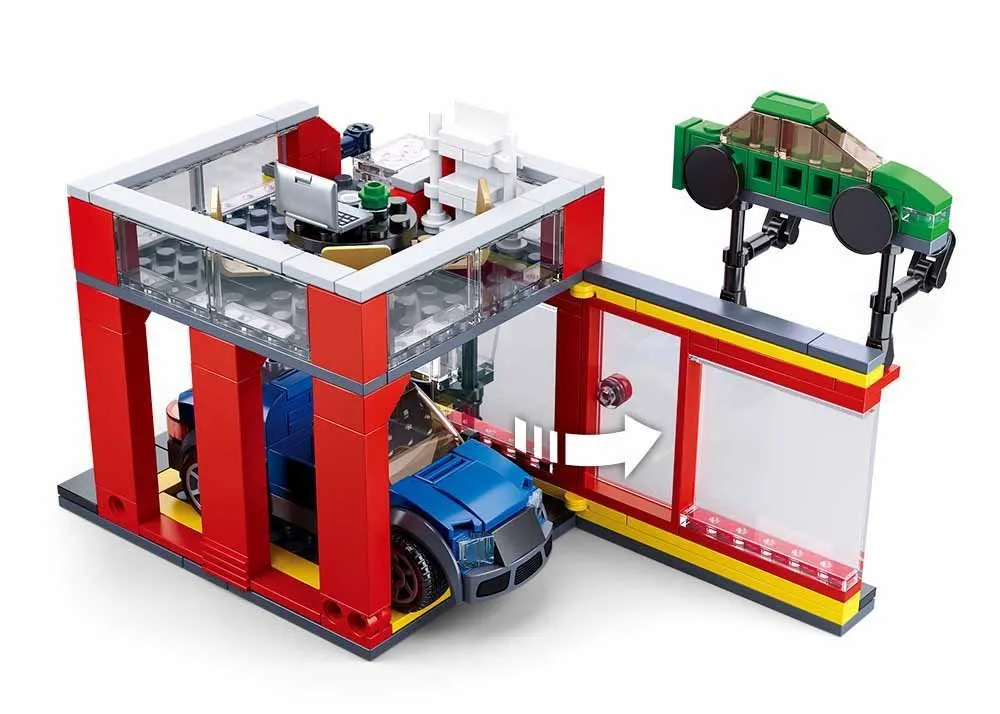 Sluban Automobile Sales Service Shop Block Toy Set