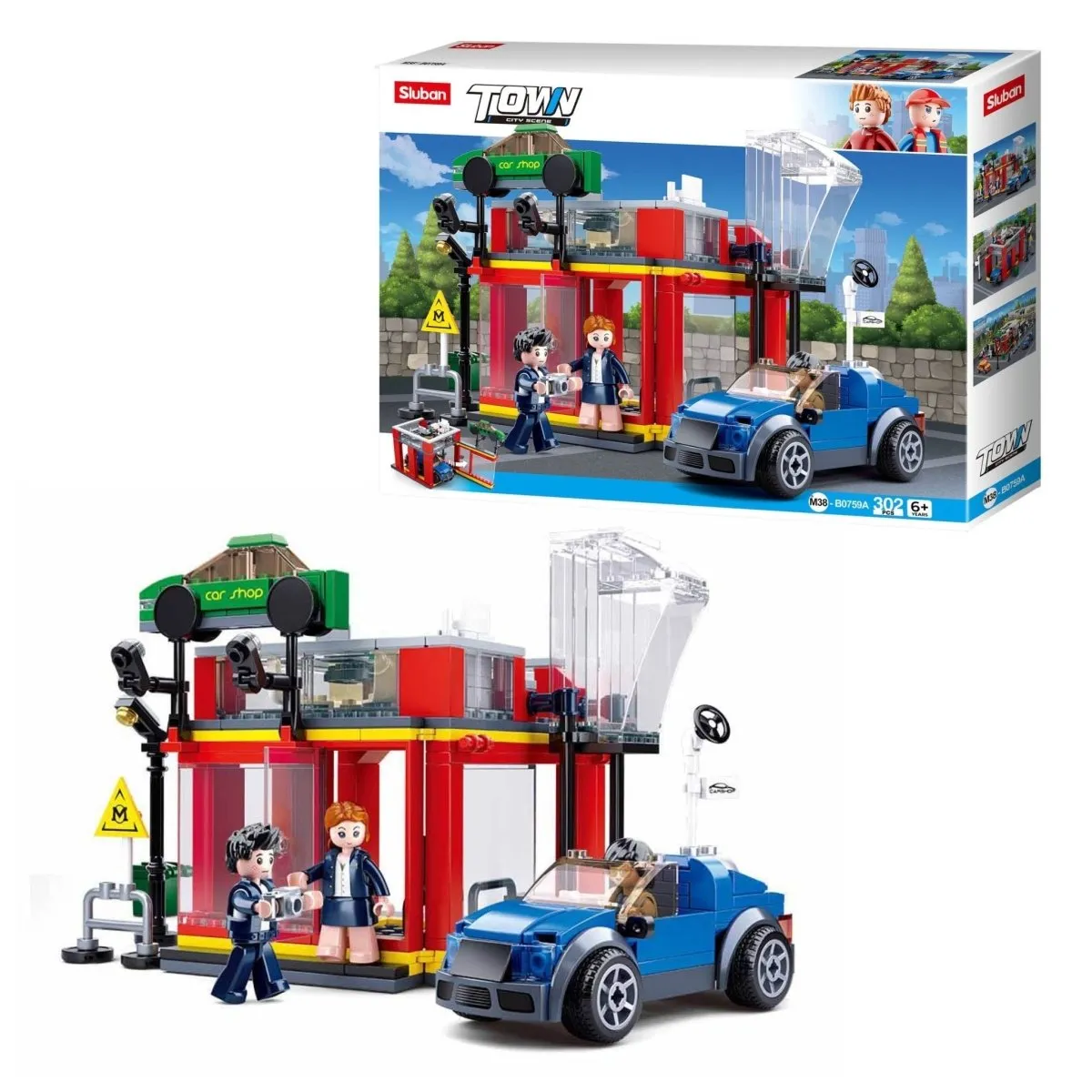 Sluban Automobile Sales Service Shop Block Toy Set