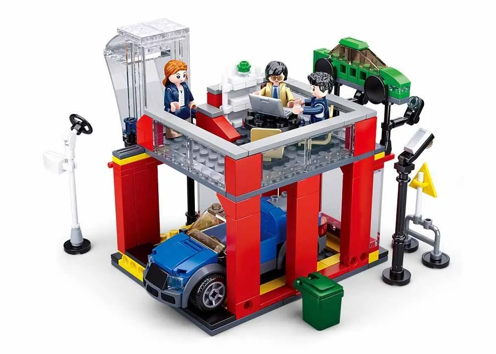 Sluban Automobile Sales Service Shop Block Toy Set