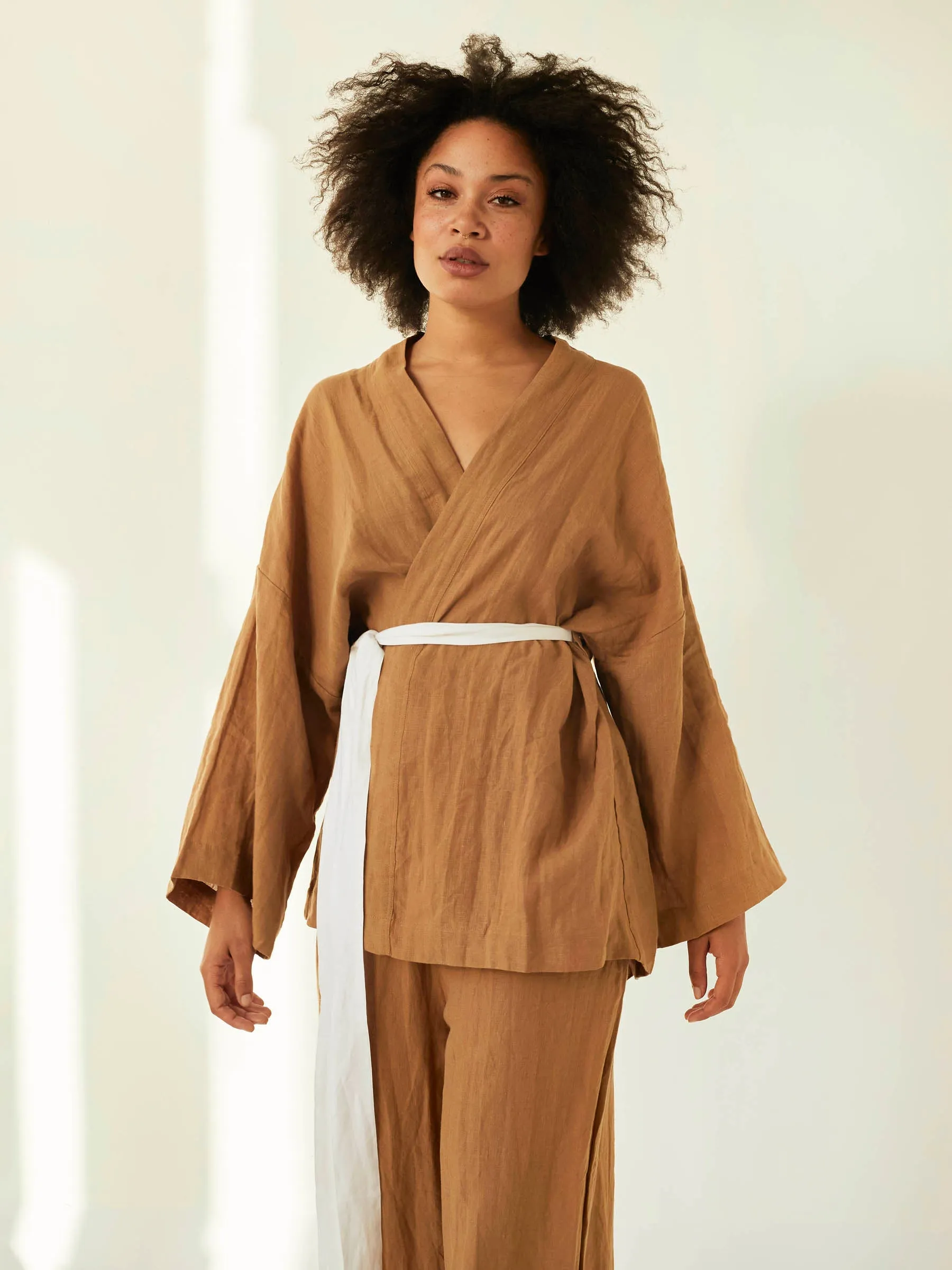 The 01 Linen Loungewear Set Long