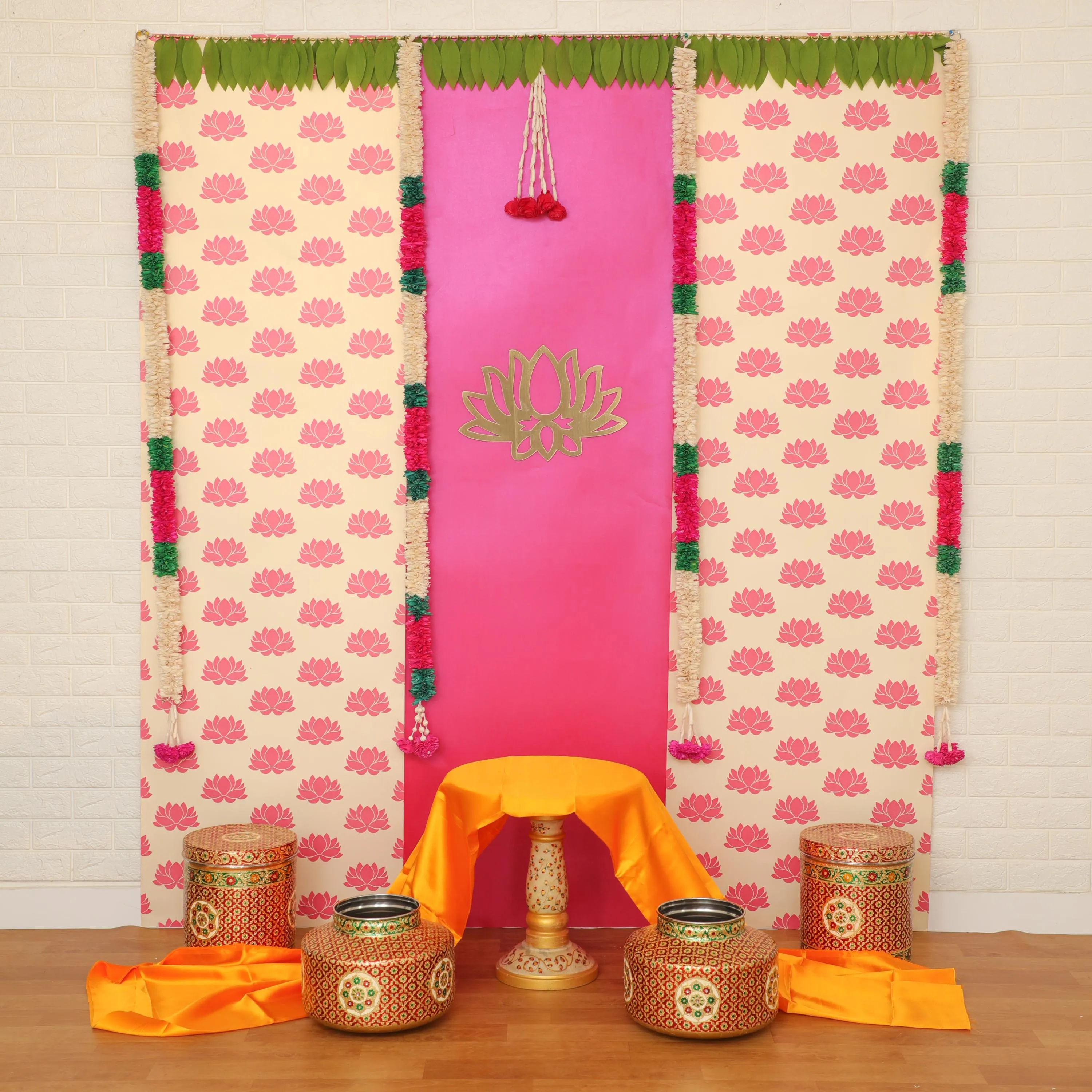 Varalakshmi Vratam Lotus Backdrop Kit