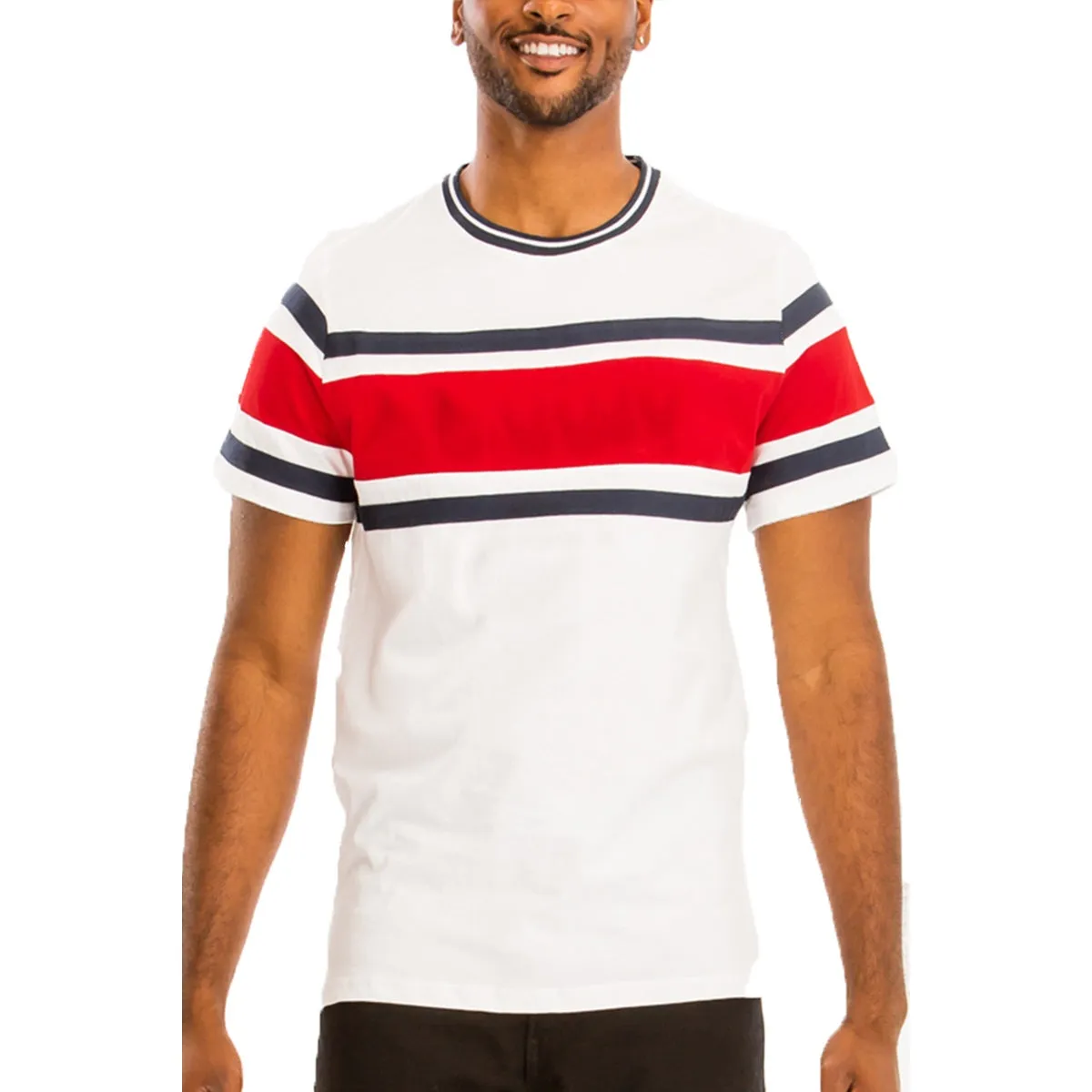 Vertical Color Block Tee (4 Colors)