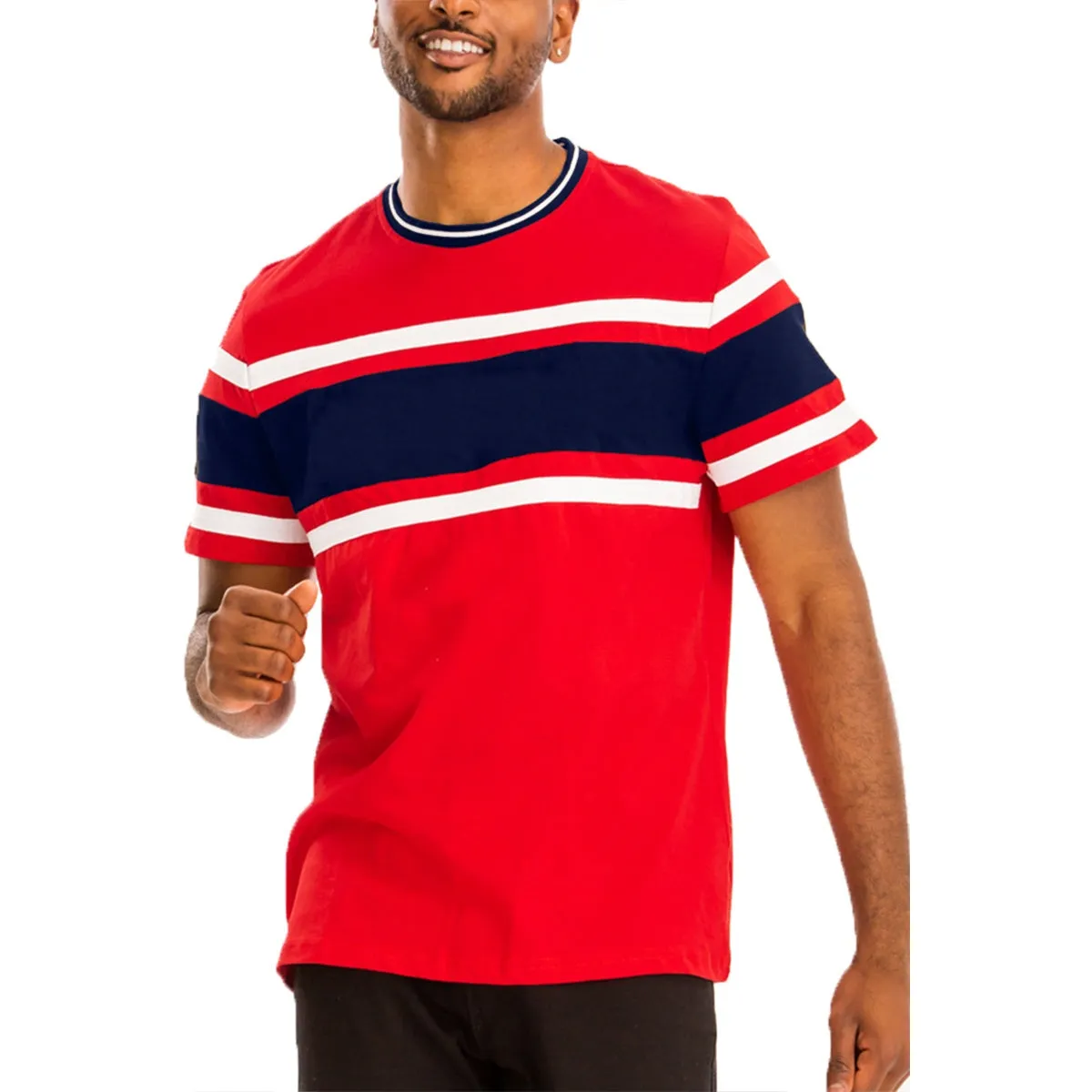 Vertical Color Block Tee (4 Colors)