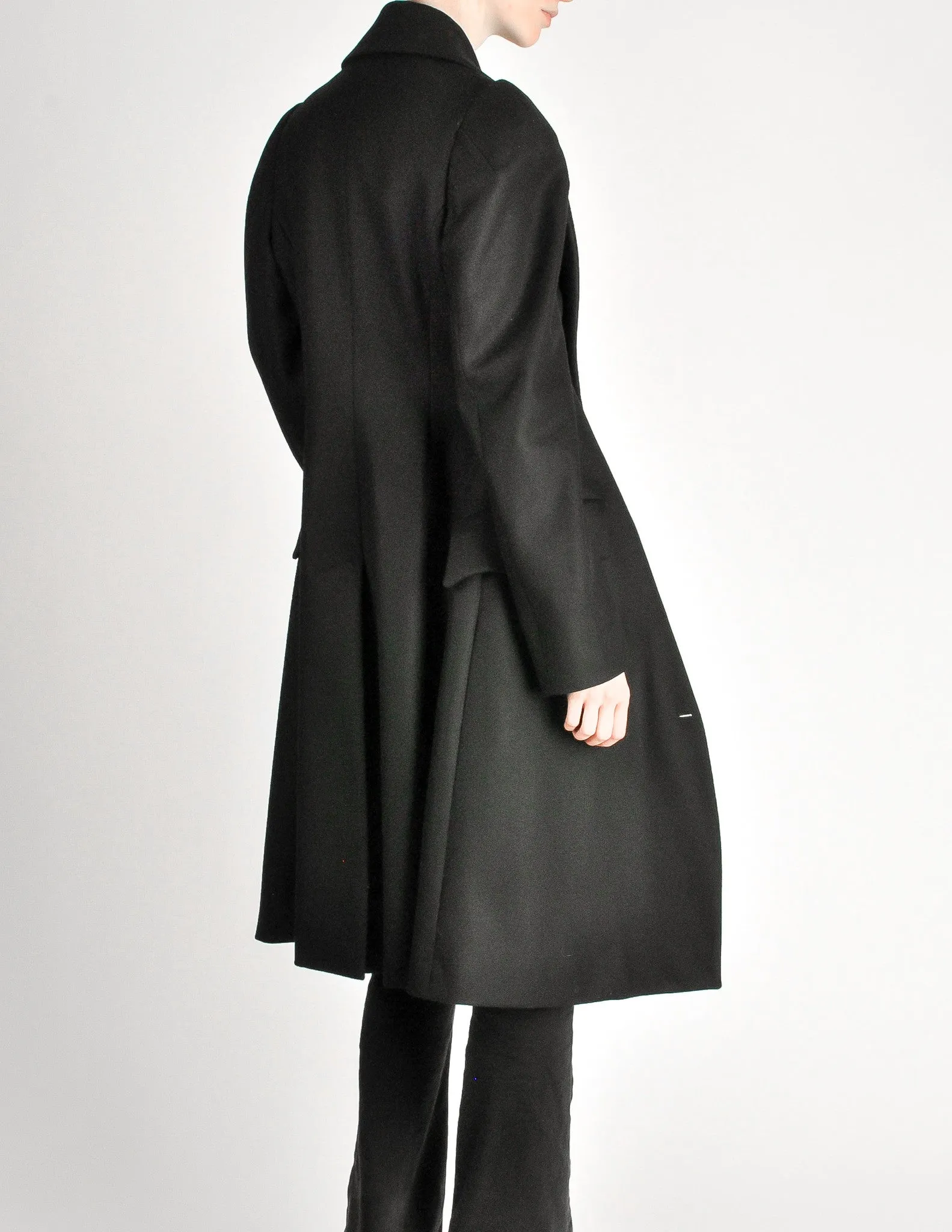 Vivienne Westwood Red Label Black Wool Draped Coat