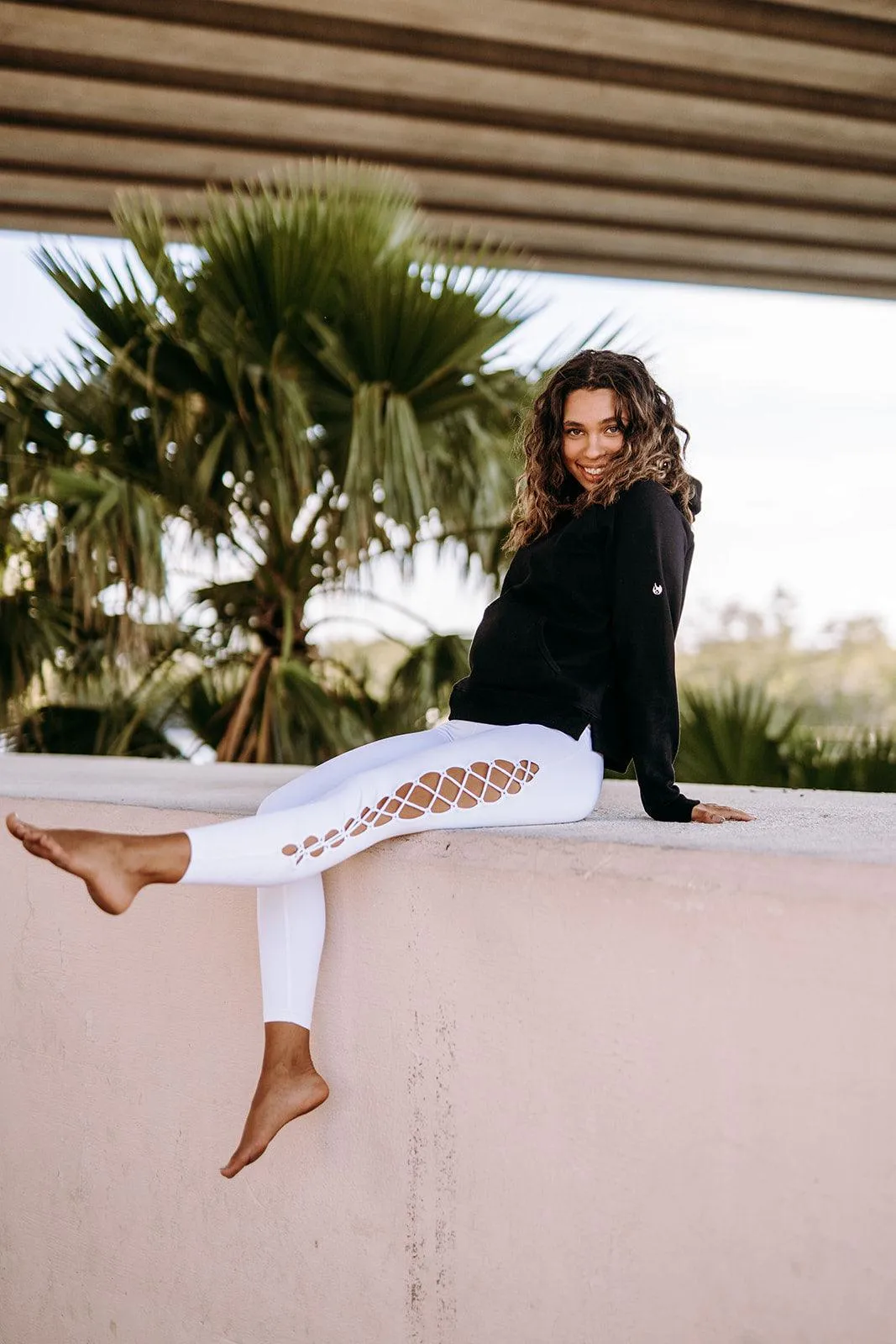 White Interlace Leggings