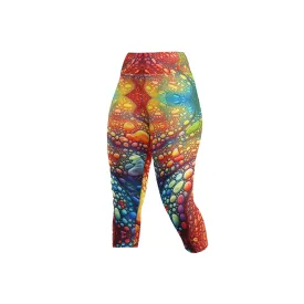 Yoga Capri Leggings Rainbow Surface